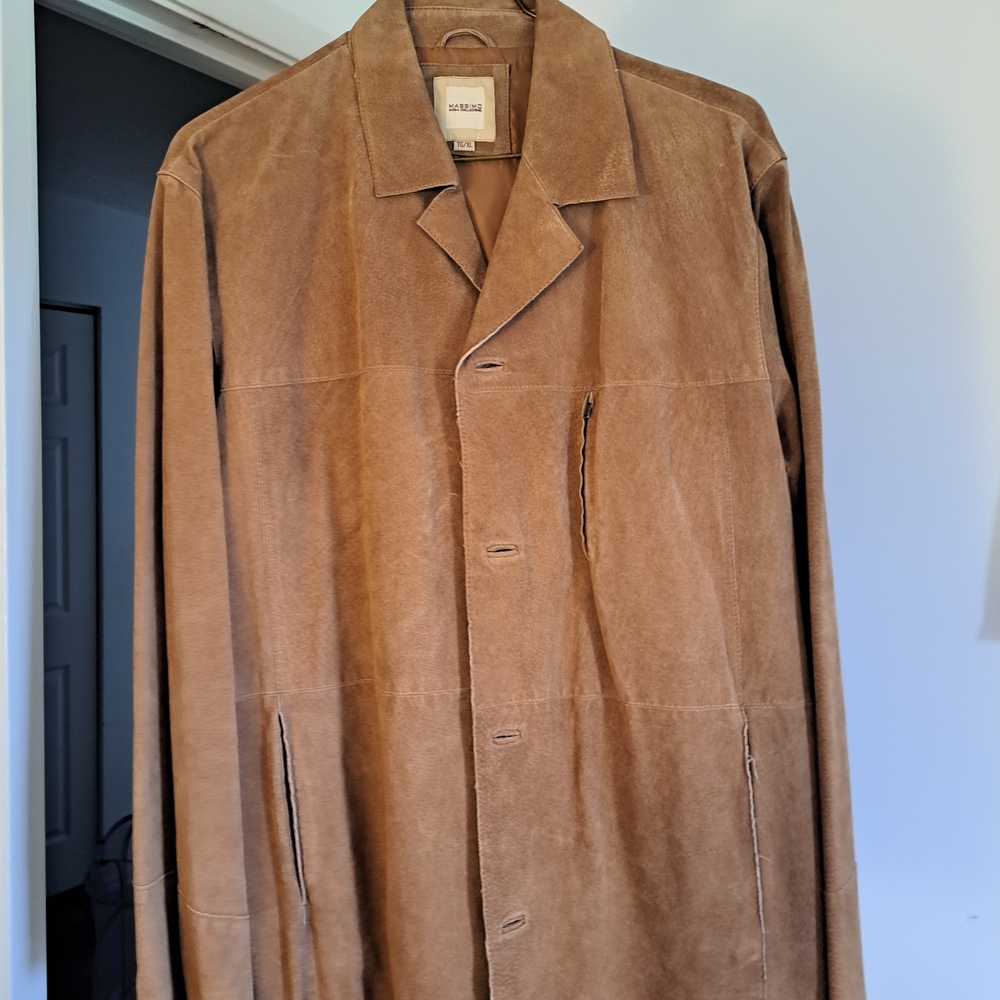Massimo Dutti Brown Suede Men's Jacket
